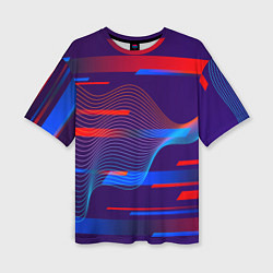 Женская футболка оверсайз Abstraction colored