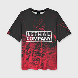 Футболка оверсайз женская Lethal Company: Red Trail, цвет: 3D-принт