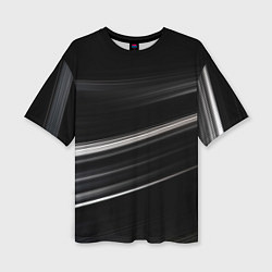 Футболка оверсайз женская Black abstract background, цвет: 3D-принт