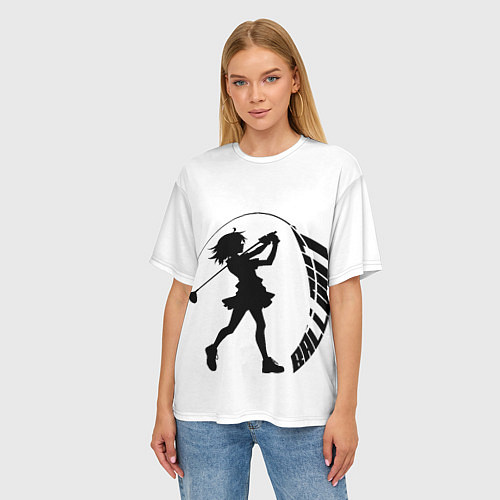 Женская футболка оверсайз Мяч вылетел / 3D-принт – фото 3