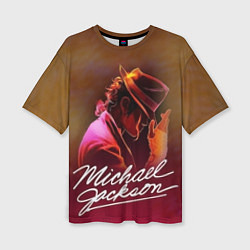 Футболка оверсайз женская Michael Jackson нарисованный кистью, цвет: 3D-принт