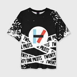 Футболка оверсайз женская Twenty one pilots stripes steel, цвет: 3D-принт