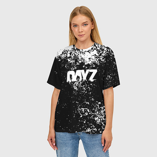 Женская футболка оверсайз Dayz краски брызги / 3D-принт – фото 3