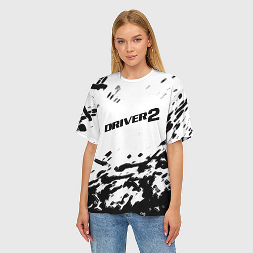 Женская футболка оверсайз Driver 2 краски / 3D-принт – фото 3