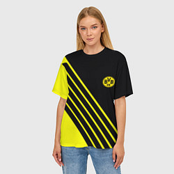 Футболка оверсайз женская Borussia sport line uniform, цвет: 3D-принт — фото 2
