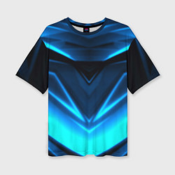 Женская футболка оверсайз Geometry stripes неон