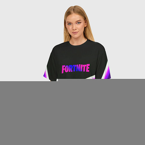Женская футболка оверсайз Fortnite epic abstraction / 3D-принт – фото 3