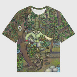 Футболка оверсайз женская Леший-озорник в лесу, цвет: 3D-принт