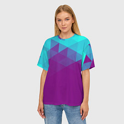 Футболка оверсайз женская Geometry polygonal psy, цвет: 3D-принт — фото 2