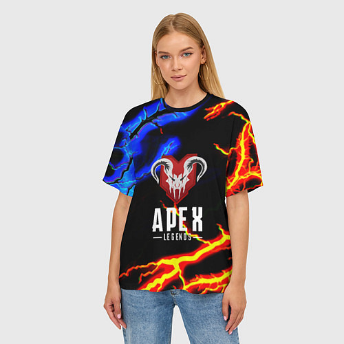 Женская футболка оверсайз Apex legens storm / 3D-принт – фото 3