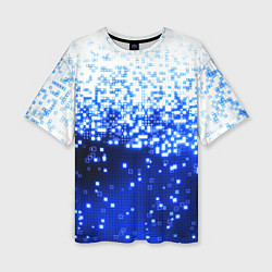 Женская футболка оверсайз Поврежденный цифровой скин - осыпающиеся пиксели