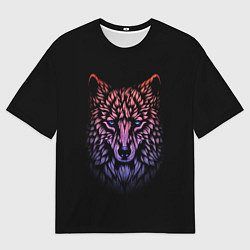 Футболка оверсайз женская Realistic gradient wolf, цвет: 3D-принт
