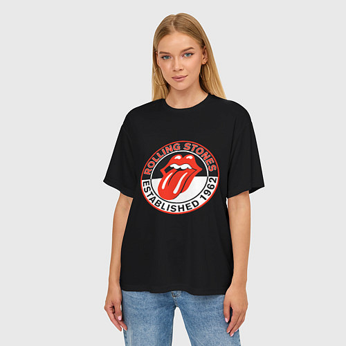 Женская футболка оверсайз Rolling Stones Established 1962 group / 3D-принт – фото 3