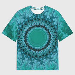 Женская футболка оверсайз Круговой фрактал