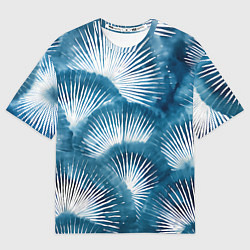 Футболка оверсайз женская Японский шибори абстракция, цвет: 3D-принт