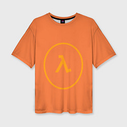 Женская футболка оверсайз Half-Life оранжевый