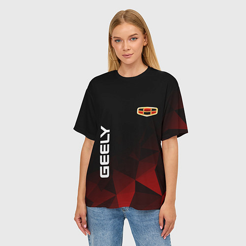 Женская футболка оверсайз Geely / 3D-принт – фото 3