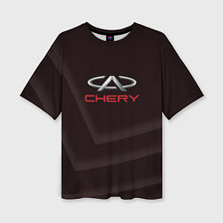 Футболка оверсайз женская Cherry - logo, цвет: 3D-принт