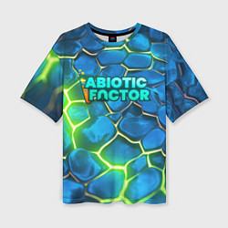 Футболка оверсайз женская Abiotic Factor logo bright neon, цвет: 3D-принт