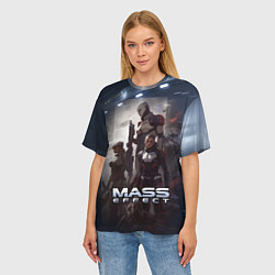 Футболка оверсайз женская Mass Effect game, цвет: 3D-принт — фото 2