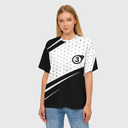 Футболка оверсайз женская Half life pattern valve, цвет: 3D-принт — фото 2