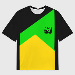 Женская футболка оверсайз Minecraft geometry