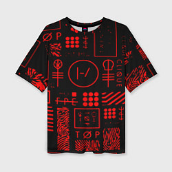 Футболка оверсайз женская Twenty one pilots pattern rock, цвет: 3D-принт