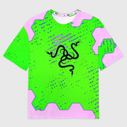 Футболка оверсайз женская Razer pattern geometry, цвет: 3D-принт