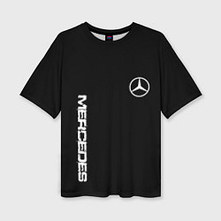 Футболка оверсайз женская Mercedes benz logo white auto, цвет: 3D-принт