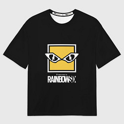 Футболка оверсайз женская Rainbow six 6 logo games, цвет: 3D-принт