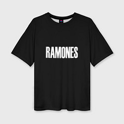 Футболка оверсайз женская Ramones white logo, цвет: 3D-принт