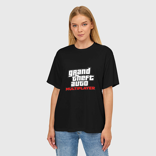 Женская футболка оверсайз GTA мультиплеер / 3D-принт – фото 3
