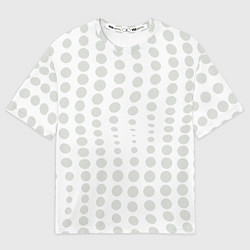 Футболка оверсайз женская Пятнистые оптические круги - абстрактная иллюзия, цвет: 3D-принт