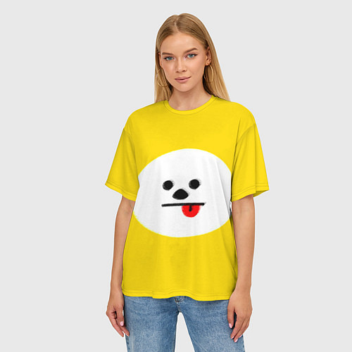 Женская футболка оверсайз BT21 - Chimmy / 3D-принт – фото 3
