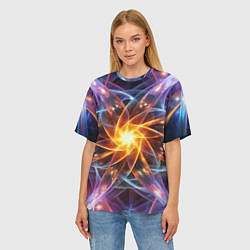Футболка оверсайз женская Закрученная абстракция, цвет: 3D-принт — фото 2