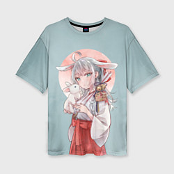 Футболка оверсайз женская Аля иногда кокетничает со мной по-русски - Алиса, цвет: 3D-принт