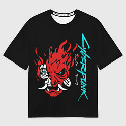 Футболка оверсайз женская Cyberpunk Samurai Dark Warrior, цвет: 3D-принт
