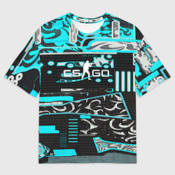 Футболка оверсайз женская CSGO winter sport, цвет: 3D-принт
