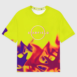 Футболка оверсайз женская Starfield fire steel, цвет: 3D-принт