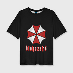 Футболка оверсайз женская Biohazard logo, цвет: 3D-принт