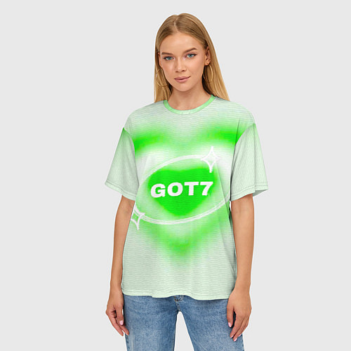 Женская футболка оверсайз Got7 сердце / 3D-принт – фото 3