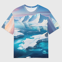 Футболка оверсайз женская Арктика льдины, цвет: 3D-принт