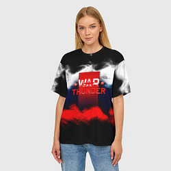 Футболка оверсайз женская Wartunder Russia краски, цвет: 3D-принт — фото 2