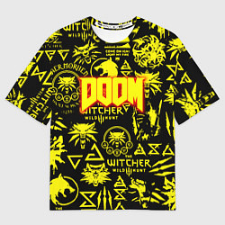 Футболка оверсайз женская Doom x Witcher, цвет: 3D-принт