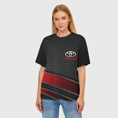 Женская футболка оверсайз Toyota auto car / 3D-принт – фото 3