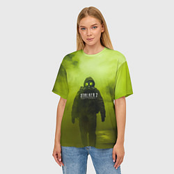 Футболка оверсайз женская Stalker кислотный туман, цвет: 3D-принт — фото 2