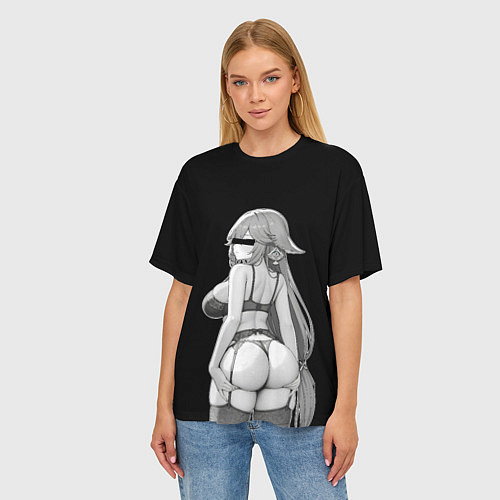 Женская футболка оверсайз Yae Miko sexy - Genshin impact / 3D-принт – фото 3