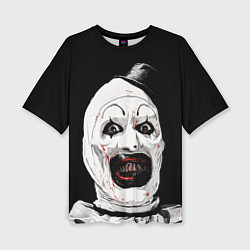 Женская футболка оверсайз Ужасающий клоун Арт