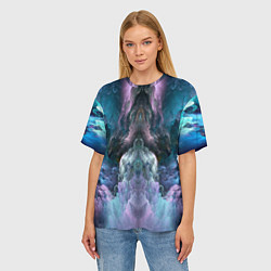 Футболка оверсайз женская Фантастический неоновый космос, цвет: 3D-принт — фото 2