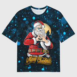 Футболка оверсайз женская Романтичный санта, цвет: 3D-принт
